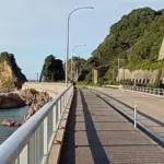 新潟県村上市、名勝・笹川流れの風景。