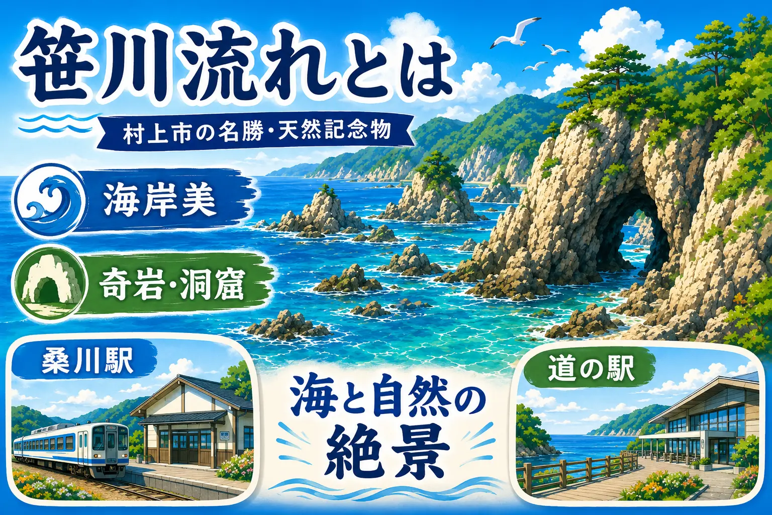 笹川流れとは|村上市の名勝・天然記念物の見どころ、由来と現在
