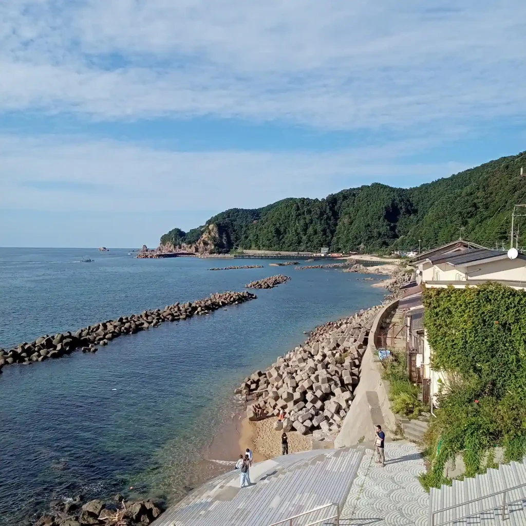 笹川流れの海岸（テラスからの眺望）