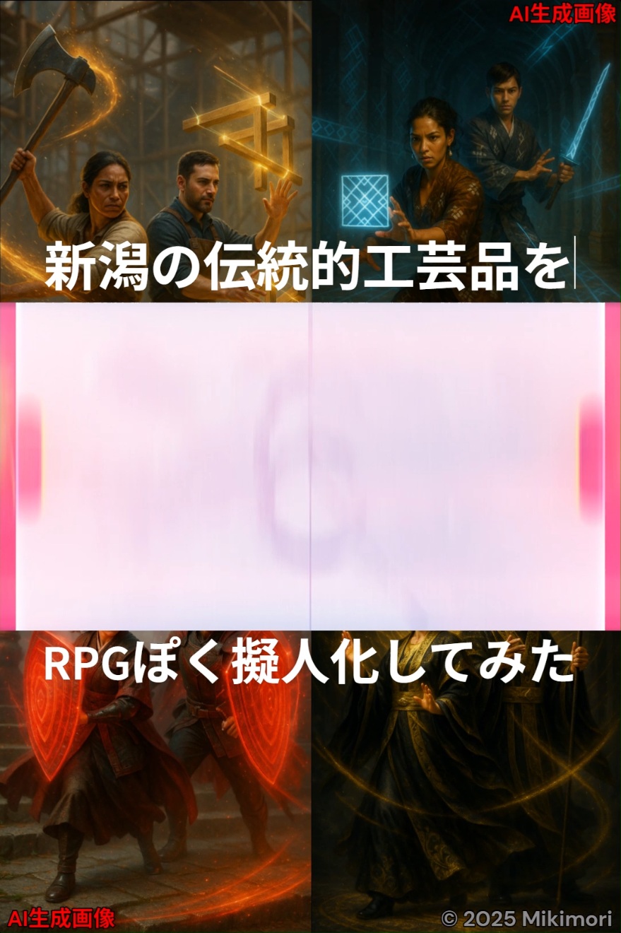 新潟の伝統的工芸品を擬人化して紹介