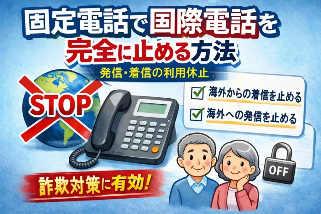 固定電話で国際電話を完全に止める方法(発信・着信)