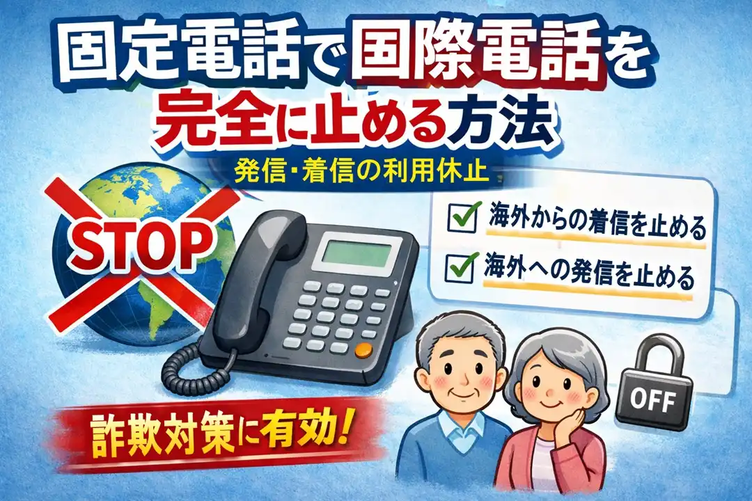 固定電話で国際電話を完全に止める方法（発信・着信）