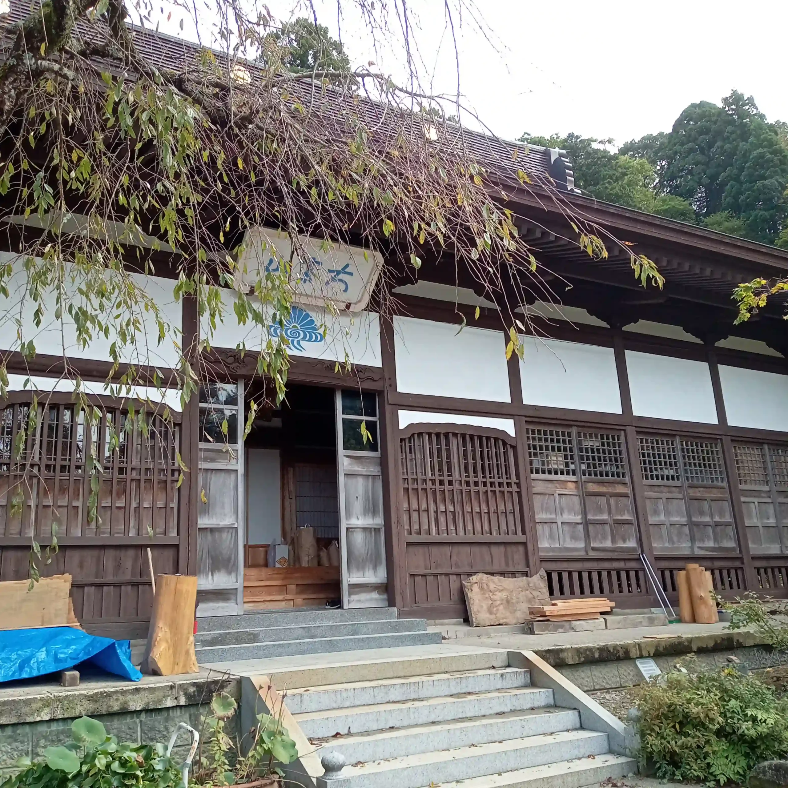 大葉沢城跡｜雷神社と大葉山普済寺、名工・有磯周斎の天井絵