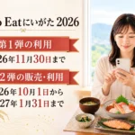 Go To Eatにいがた2026｜第1弾は2026年11月30日まで利用、第2弾は2026年10月1日から2027年1月31日まで販売・利用