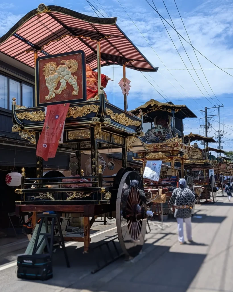 Kata-machi festival float during Murakami Taisai
